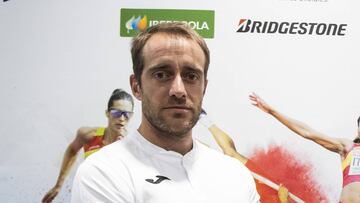 El atleta español Ángel David Rodríguez, durante un evento.