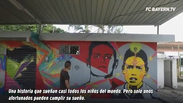 El mural de James Rodríguez que hizo Bayern en Ibagué