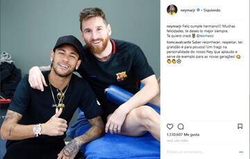 El brasile?o tambi¨¦n ha felicitado al que ¨¦l considera su "hermano".