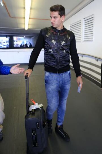 Igor Lichnovsky en su llegada al aeropuerto de Schwechat.