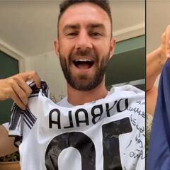 Miguel Layún recibe jersey de Dybala y Buffon como regalo