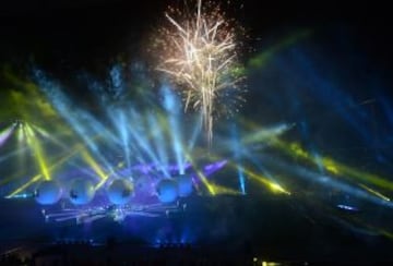 Fuegos artificiales ponen fin a la inauguración de Copa América