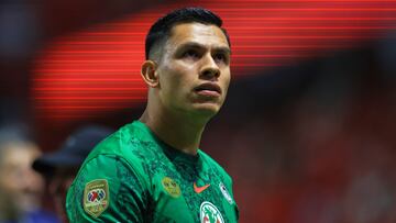 Luis Malagon of America during the final second leg match between Toluca and America as part of the Liga BBVA MX, Torneo Clausura 2025 at Nemesio Diez Stadium on May 25, 2025 in Toluca, Estado de Mexico, Mexico.