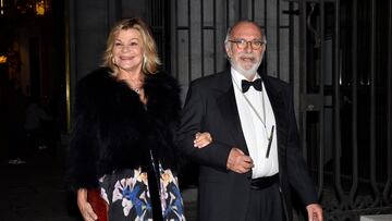 MADRID, SPAIN - NOVEMBER 24: Cari Lapique and Carlos Goyanes attend Luis Garcia Fraile's 40 birthday at Royal Theatre on November 24, 2018 in Madrid, Spain. (Photo by Europa Press/Europa Press via Getty Images)