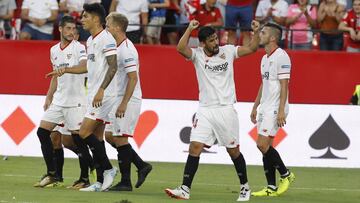 Jugadores del Sevilla.