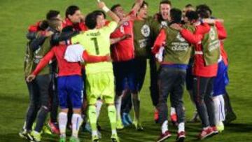 Chile celebra el paso a la final de Copa Am&eacute;rica.