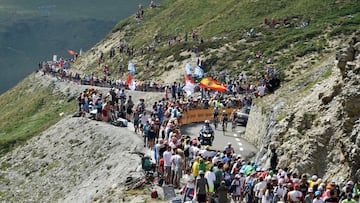 Imagen de la subida al Tourmalet durante el Tour de Francia 2019.