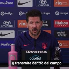 Simeone llama a la afición:
"Es un partido importante y el equipo necesita estar arropado"