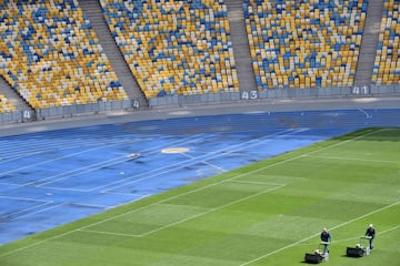 El Olímpico de Kiev se empieza a preparar para la final de la Champions