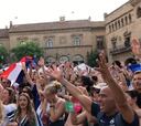 Lágrimas, gritos y caídas: la celebración de los franceses en Barcelona