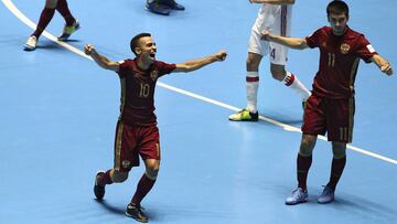 España, eliminada del Mundial de Fútbol Sala 2016 a manos de Rusia.