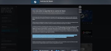 Comunicado Steam