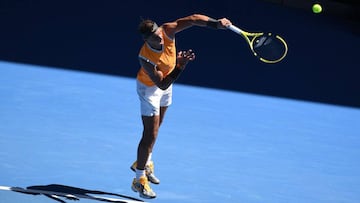 Rafa Nadal durante su debut en el Open de Australia 2019.