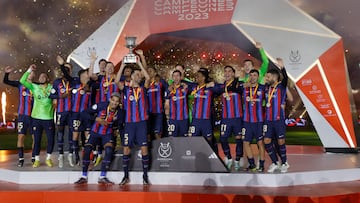 El Barça, con el último título ganado, la Supercopa de España.