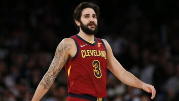 Ricky Rubio, base de Cleveland Cavaliers, durante un partido contra New York Knicks.