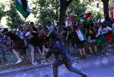Las protestas pro-Palestina en las calles de Madrid.