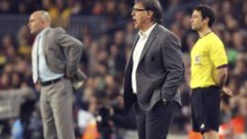 Martino, durante el partido frente al Rayo.