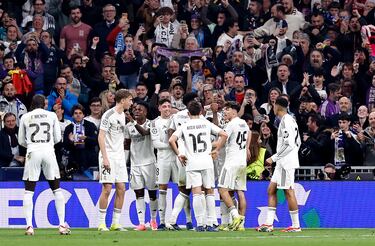 2-0. Federico Valverde celebra el segundo tanto.