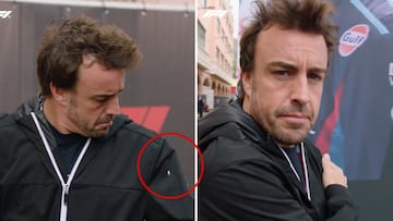 Una paloma defeca en la sudadera de Alonso: lo que hace después hace llorar de la risa a los que lo ven