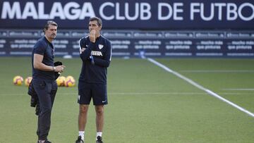 ENTRENAMIENTO MALAGA CF. MUÃIZ Y CAMINERO.