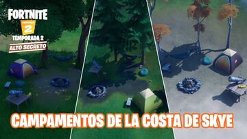 Fortnite Cap&iacute;tulo 2 - Temporada 2 | Desaf&iacute;o de Aventura de Skye: visita los campamentos costeros de Skye