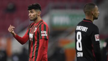 Ricardo Pepi hizo su debut como titular con el Augsburg en el empate a un gol ante el Eintracht Frankfurt. 