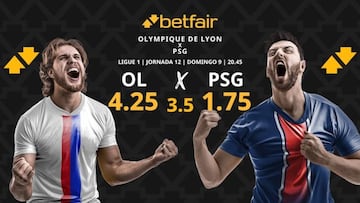 Olympique de Lyon vs. PSG: horario, dónde ver, pronósticos y clasificación