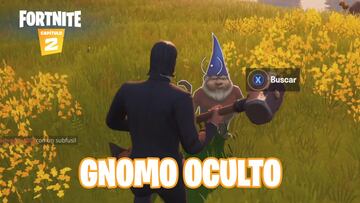 Fortnite Capítulo 2 - Temporada 1 | Desafío de Bola 8 vs. Bola blanca: encuentra los gnomos ocultos entre vista bonita una choza de madera y una casa grande