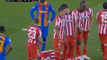 La graciosa frase de Piqué a Koke cuando hacía 'el cocodrilo'