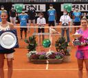 Halep, campeona en Roma por retirada de Pliskova
