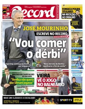 Portadas de la prensa mundial