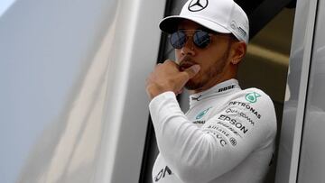 Lewis Hamilton en el circuito de Hungaroring