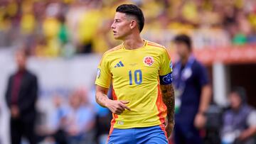 James Rodriguez of Colombia during the game between Colombia and Paraguay as part of the CONMEBOL Copa America USA 2024 group D, at NRG Stadium, on June 24, 2024 in Houston, Texas, United States.