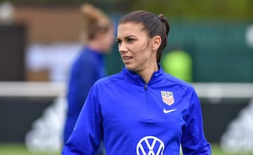 Alex Morgan of USA during the training session of the Women's USA football team, preparation for the 2019 Women's World Cup on June 8, 2019 in Stade Louis Bleriot in Betheny near Reims    08/06/2019