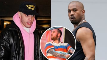 Se filtran mensajes entre Pete Davidson y Kanye West hablando sobre Kim Kardashian. La conversaci&oacute;n resurge un antiguo drama con Mac Miller.