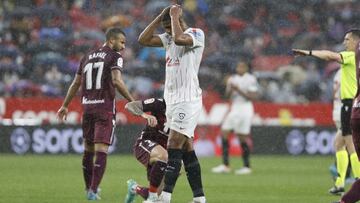 Martial, durante el Sevilla-Real Sociedad.