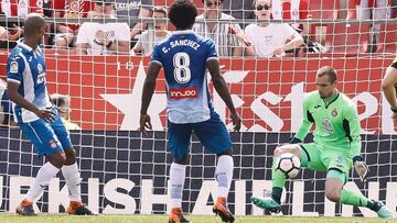 Pau López ante el Girona.