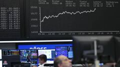 The DAX Index yield curve displayed on a screen at the Frankfurt Stock Exchange, operated by Deutsche Boerse AG, in Frankfurt, Germany, on Tuesday, March 21, 2023. German shares continued to advance for the second day as investor sentiment stabilized following the historic takeover of Credit Suisse Group AG after the $1 trillion plunge this month in global financial shares. Photographer: Alex Kraus/Bloomberg via Getty Images