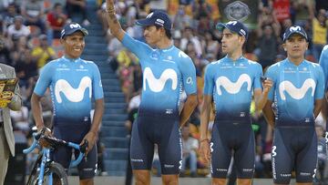 Equipo del Movistar Team para el Tour Colombia