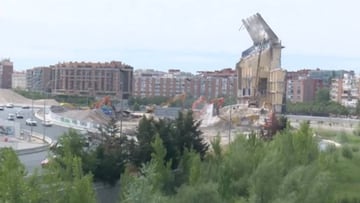 Lo que queda del ex estadio del Atlético: solo un par de pilares