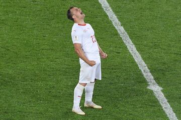 Xherdan Shaqiri tras el final del partido.