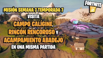 &iquest;D&oacute;nde est&aacute;n Campo Cal&iacute;gine, Rinc&oacute;n Rencoroso y Acampamiento Abadejo en Fortnite?