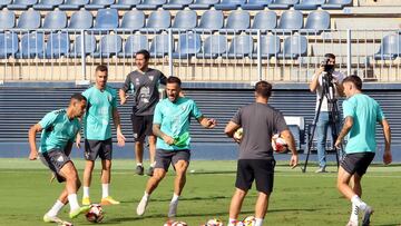 Entrenamiento del Málaga.