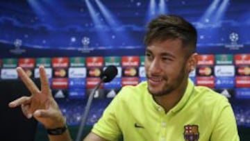 Neymar, en sala de prensa.