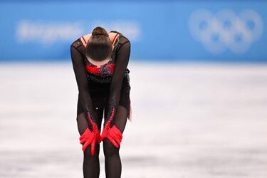 Valieva stumbles into fourth place in figure skating event