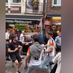 German fans clash with English supporters after disrespectful chant following Euro KO