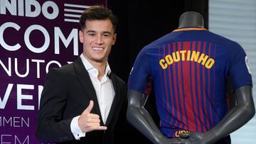 Presentación de Coutinho con el Barcelona en directo