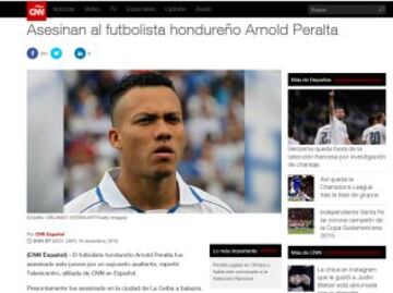 CNN: Asesinan al futbolista hondureño Arnold Peralta