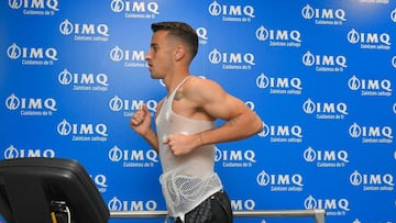 Berenguer en las pruebas físicas.
