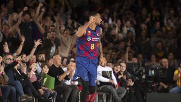 Adam Hanga, durante un partido de la Euroliga del Barcelona